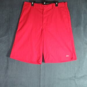 Vintage Dickies Shorts Mens Size 40 Red Baggy Canvas Work Wide Leg Skater Rare